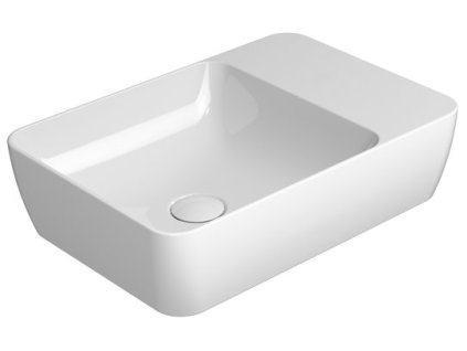 MODO keramické umyvadlo na desku 50x35cm, bez otvoru, bílá ExtraGlaze