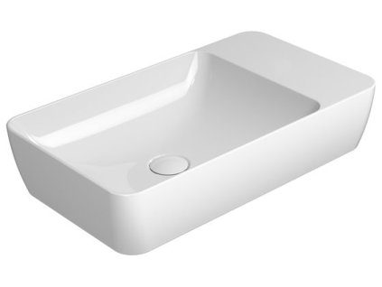 MODO keramické umyvadlo na desku 60x35cm, bez otvoru, bílá ExtraGlaze