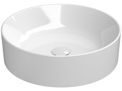 KUBE X keramické umyvadlo na desku, průměr 45cm, bílá ExtraGlaze