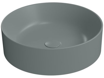 KUBE X keramické umyvadlo na desku, průměr 45cm, agave mat