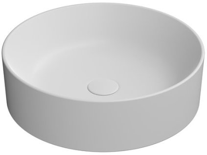 KUBE X keramické umyvadlo na desku, průměr 45cm, bílá mat