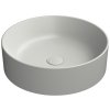 KUBE X keramické umyvadlo na desku, průměr 45cm, cenere mat