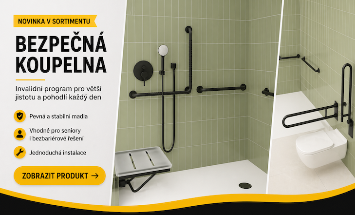 NIMCO Černé pevné podpěrné madlo