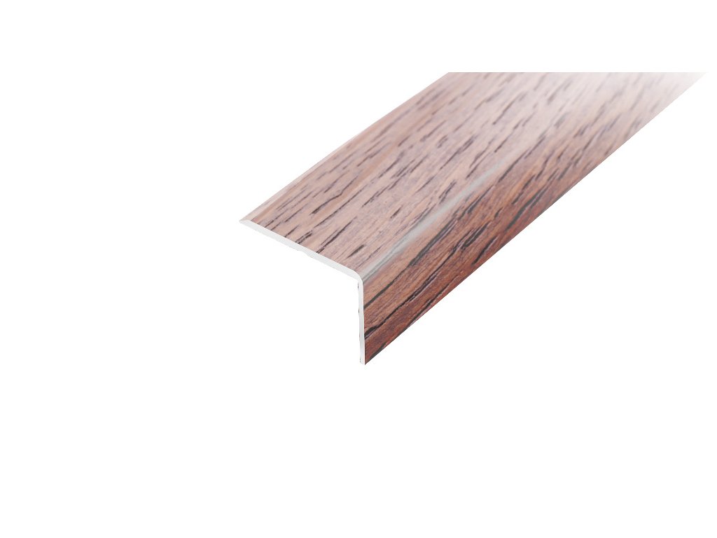 ACARA AP2 schodová lišta samolepící, hliník + dýha lakovaná dub šedý, 10x25 mm, 0,9 m AHD L2502/10-SK/0,9