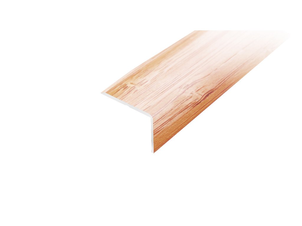 ACARA AP2 schodová lišta samolepící, hliník + dýha lakovaná bambus sv., 20x25 mm, 2,5 m AHD L2531/20-SK