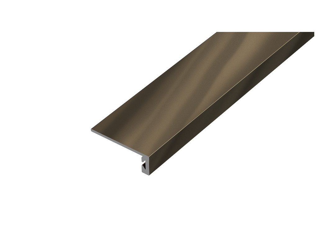 ACARA AP26/1 ukončovací lišta samolepící, hliník elox bronz, 8 mm, 2,7 m APAAE 80-B-SK