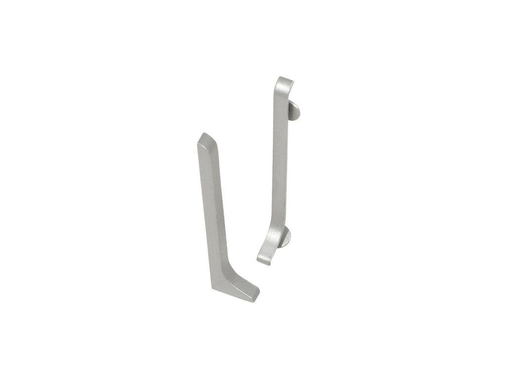 ACARA AP38 levá koncovka k soklové liště, PVC ABS stříbro, 60 mm, 2 ks AASE 60-XKL/ABS