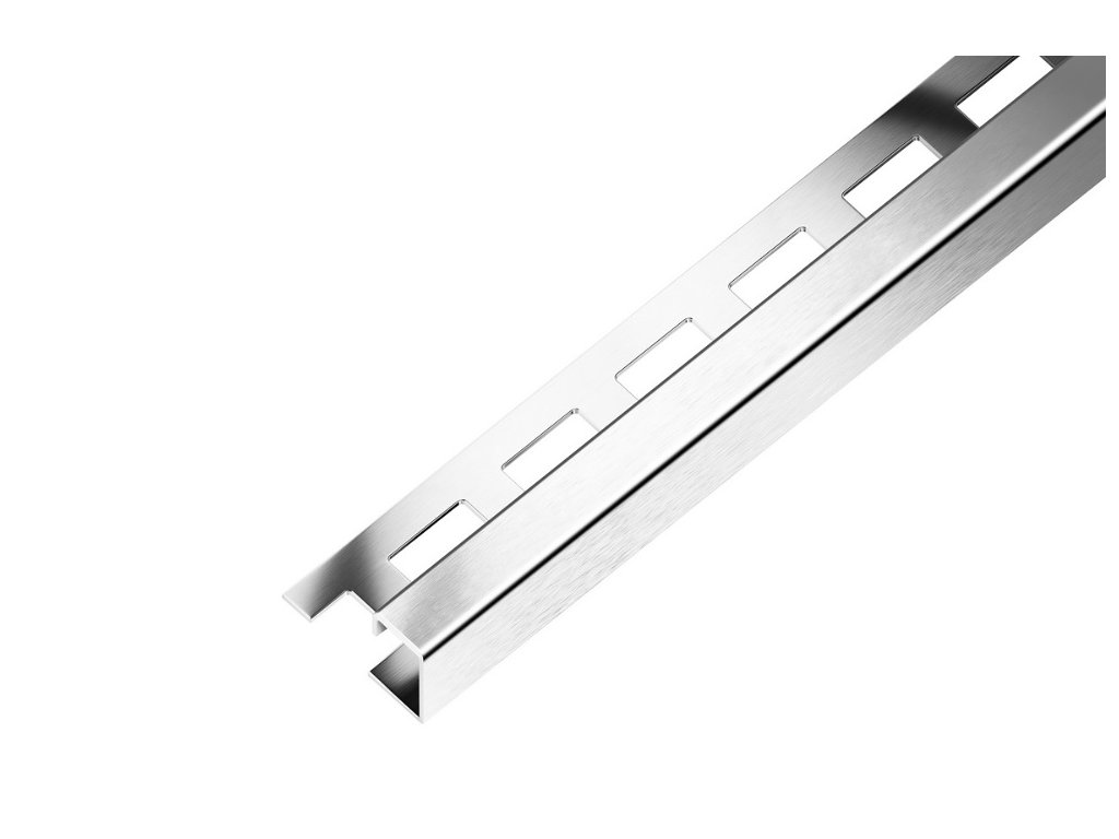 ACARA SP7 ukončovací lišta Q, pravidelná, nerez V2A kartáč, 12,5 mm, 3 m AAECK 125-PR/3