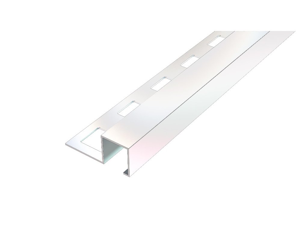 ACARA SP8 ukončovací lišta Q, čtvercová, pravidelná, hliník lakovaný bílá, 10 mm, 2,5 m AACC 10030