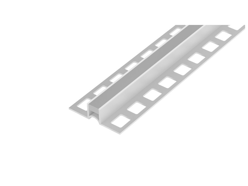 ACARA DL6 dilatační lišta široká základna, PVC bílá, 10 mm, 2,5 m AAPD 1030