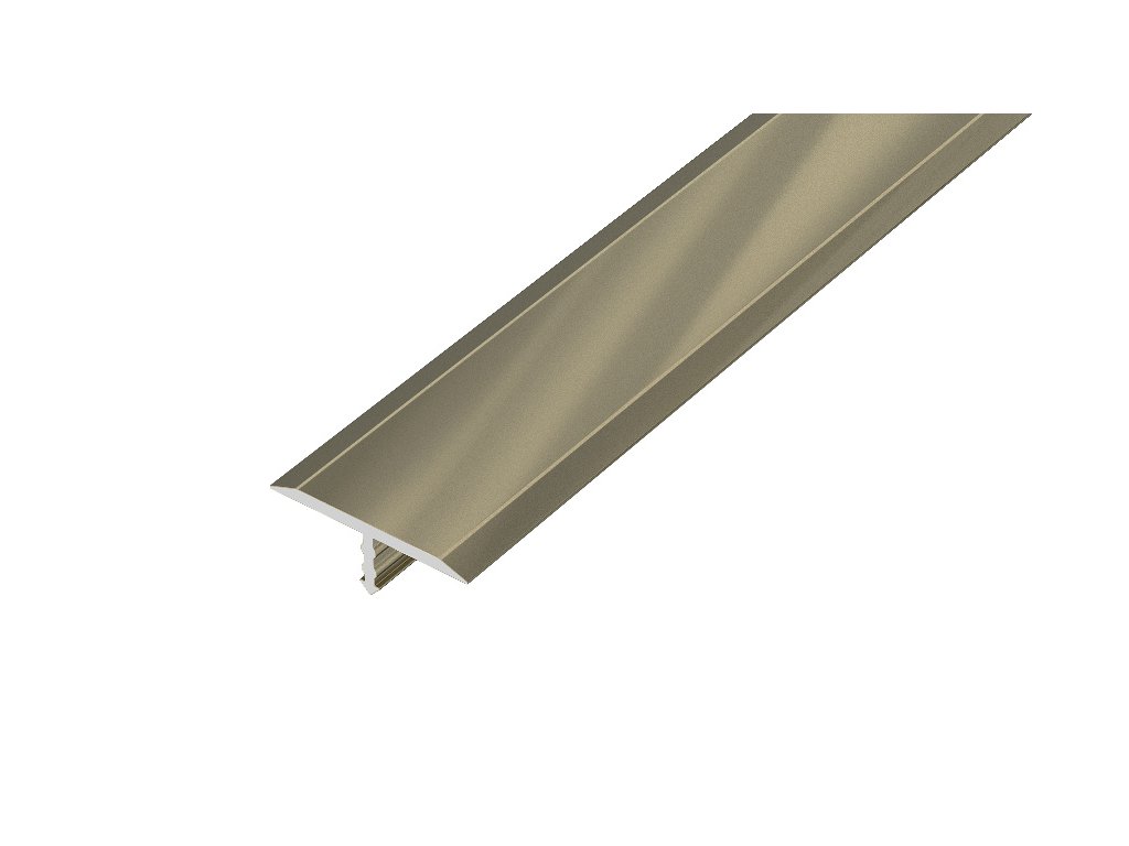 ACARA DL11 dělící lišta T, hliník elox titan, 25 mm, 2,5 m AATAE 2500-T