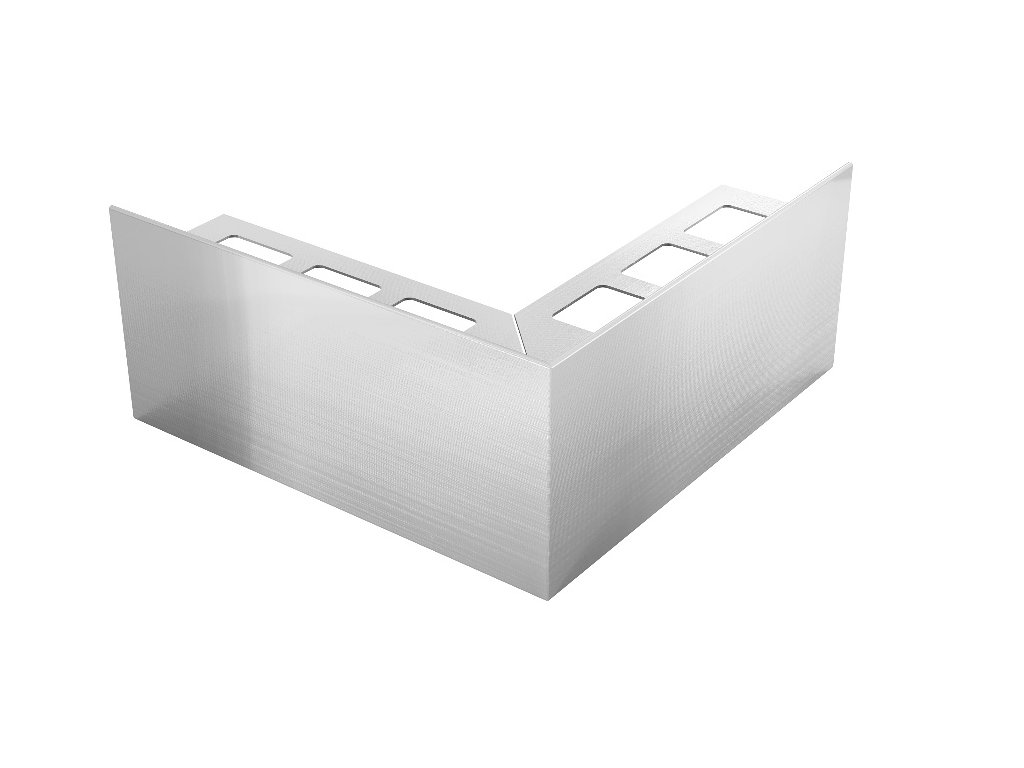 ACARA BP9 balkonová lišta rohová, nerez V2A kartáč, 13,5 mm, 85 mm, 1 ks AABAN 1385-C