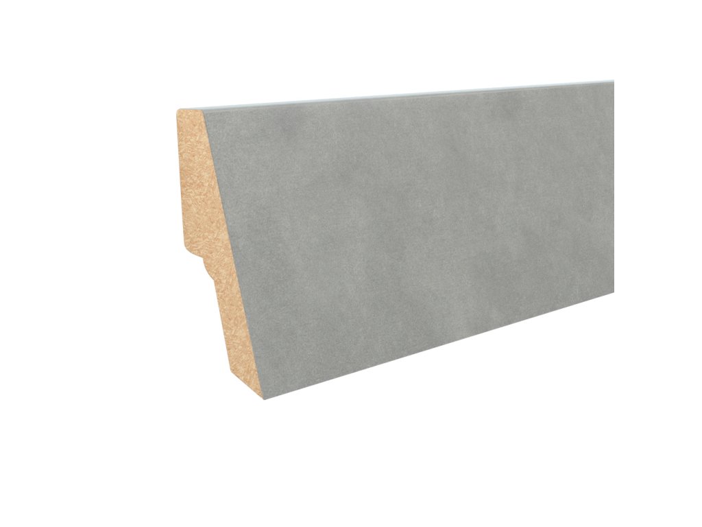 ACARA AP34 soklová lišta TYP 13, MDF + fólie Cement grey, 40 mm, 18 mm, 2,7 m AAK B001/13