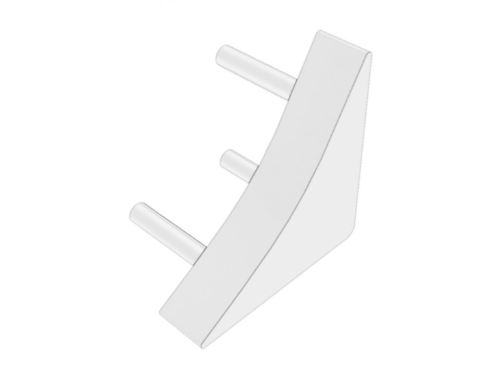 ACARA VP2/1 univerzální koncovka k vanové liště, PVC briliant bílá, 20 mm, 1 ks VAN 30/M-K/V/11