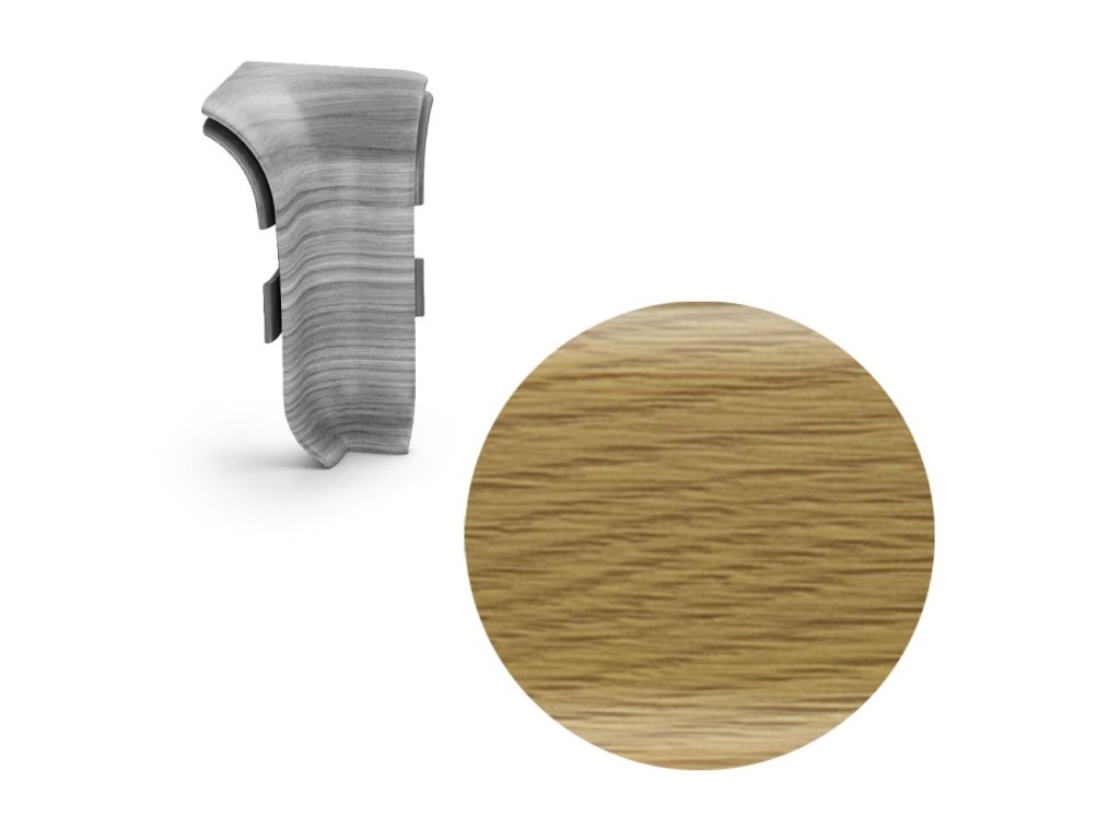 SALAG AP28 vnitřní růžek k liště NGF56, PVC flexibilní dub tm., 56 mm, 1 ks NGOU08