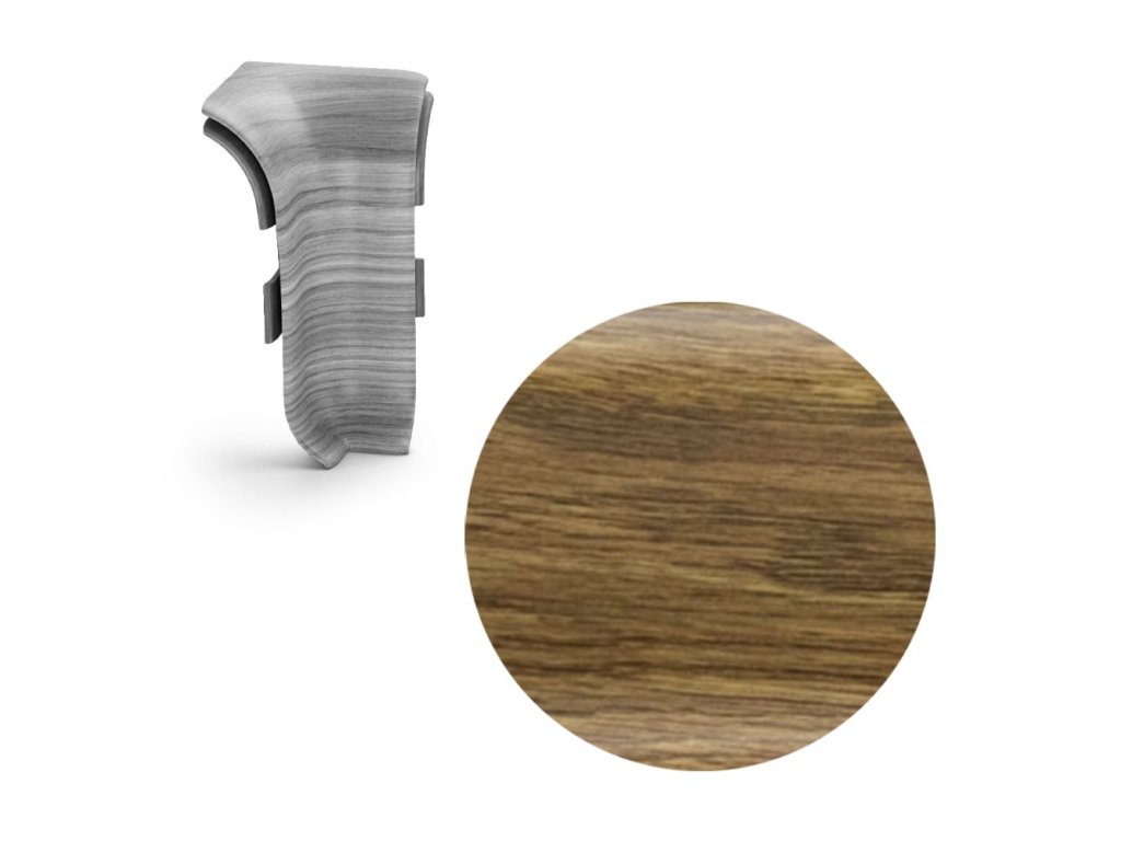 SALAG AP28 vnitřní růžek k liště NGF56, PVC flexibilní dub starý, 56 mm, 1 ks NGOU19