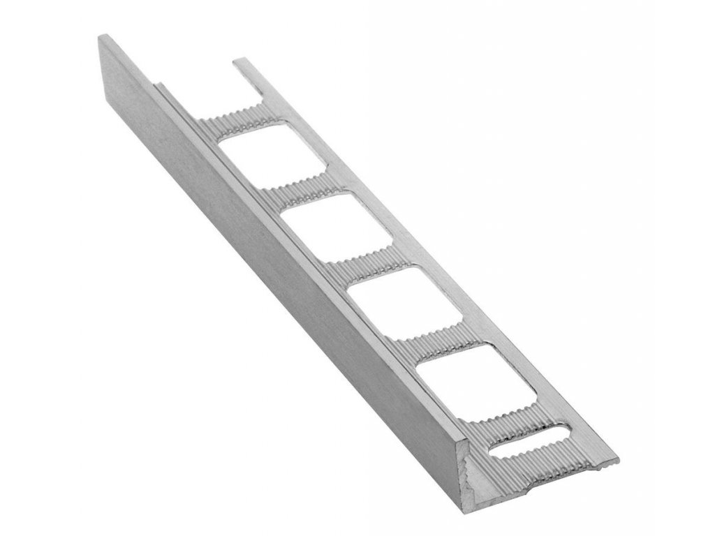 Sapho Lišta k obkladům L, L250cm, 10mm, kartáčovaný eloxovaný hliník PA020