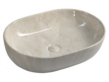 DALMA keramické umyvadlo 59x42x14 cm, marfil