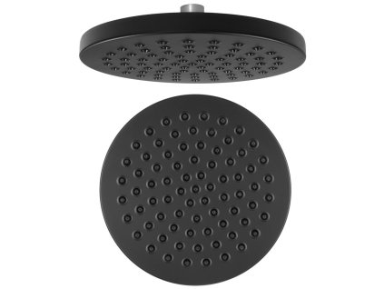Aqualine Hlavová sprcha, průměr 200mm, ABS/černá mat SC120