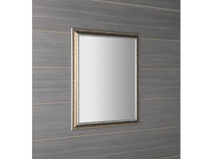 AMBIENTE zrcadlo v dřevěném rámu 720x920mm, bronzová patina
