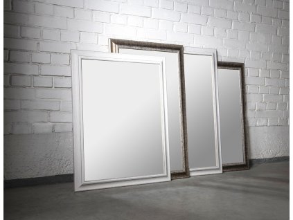 AMBIENTE zrcadlo v dřevěném rámu 720x920mm, starobílá