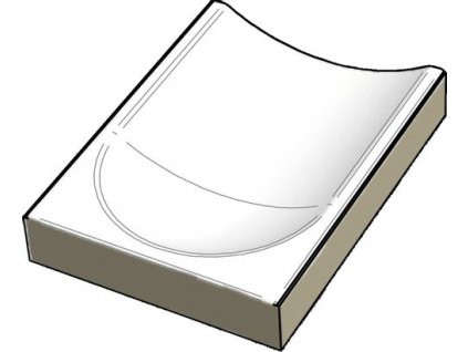 RAKO Pool XPE58023 odtokový kanál koncový bílá 20x15 cm