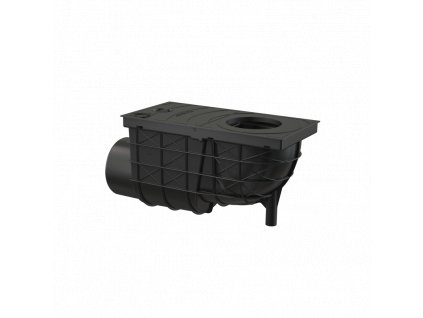 ALCA PLAST Univerzální lapač střešních splavenin 300×155/110 mm boční, černá AGV3