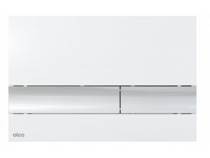 ALCA PLAST Ovládací tlačítko pro předstěnové instalační systémy, bílá-lesk/chrom-lesk M1720-1