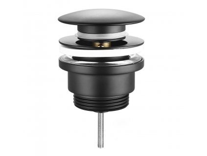 Sapho Umyvadlová výpust 5/4“, click-clack, velká zátka, 10-55mm, černá mat CV1002B
