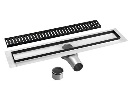 GELCO MANUS BLACK nerezový sprchový kanálek s roštem ONDA, 850x130x55mm