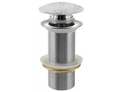 Sapho BLOK umyvadlová výpust 5/4“, click-clack, zátka bílá carrara, mat 2401-941