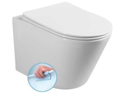Sapho PACO závěsná WC mísa, Rimless, 36x53cm, bílá PZ1012WR