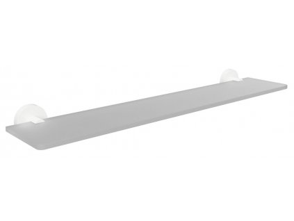Sapho X-ROUND WHITE skleněná polička, 600mm, bílá mat XR609W