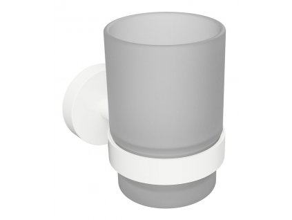 Sapho X-ROUND WHITE sklenka, mléčné sklo, bílá mat XR903W