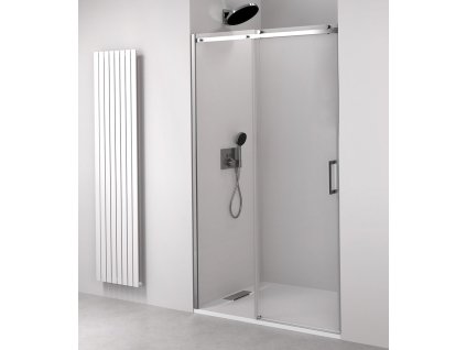 Polysan THRON ROUND sprchové dveře 1400 mm, kulaté pojezdy, čiré sklo TL5014-5005