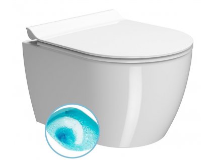 GSI PURA SHORT závěsná WC mísa, Swirlflush, 35x46cm, bílá ExtraGlaze 880211