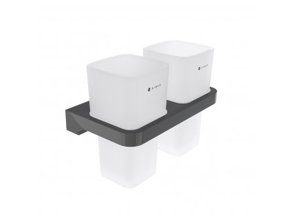 NIMCO MAYA černá Držák na kartáčky s  pohárky MAC 29058D-H-90