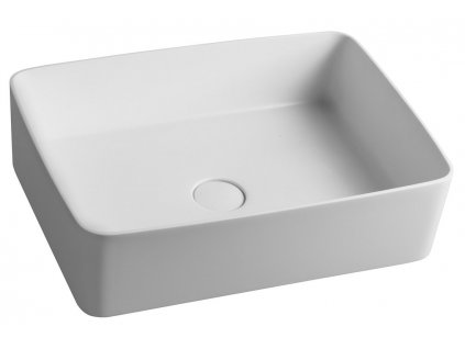 Sapho THIN umyvadlo na desku, Rockstone, 50x37 cm, bílá mat WN321