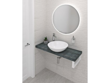 Sapho AVICE deska pod umyvadlo 100x36cm, tl.5cm, aquamarine AV1066