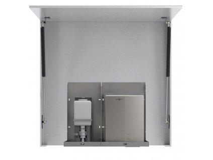 NOFER BASIC zrcadlová skříňka 1000 mm s automatickým dávkovačem mýdla a senzorovým osoušečem rukou MUM000122