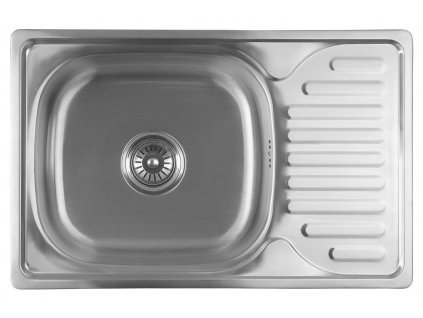 Aqualine Nerezový vestavný dřez s odkapem 66x18x42cm AQ6642B