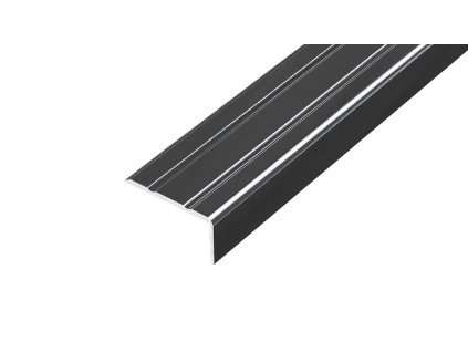 ACARA AP5 schodová lišta samolepící, hliník lakovaný černá, 10 mm, 2,7 m AAHAE B250010-SK/RAL9005M