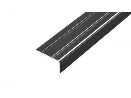ACARA AP5 schodová lišta samolepící, hliník lakovaný černá, 10 mm, 0,9 m AAHAE B250010-SK/0,9/RAL9005M