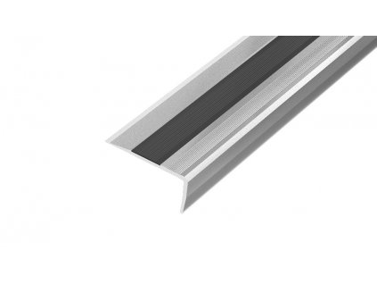 ap12 1 schodova lista samolepici hlinik elox stribro guma cerna 18 mm 2 7 m