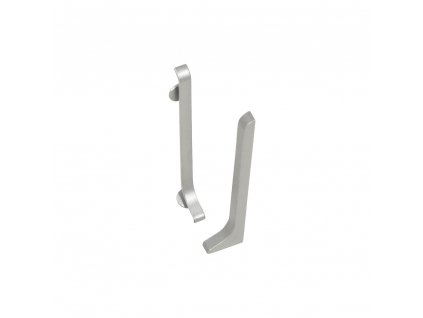 ACARA AP38 pravá koncovka k soklové liště, PVC ABS stříbro, 60 mm, 2 ks AASE 60-XKP/ABS