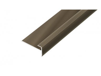 AP45 schodová lišta samolepící, hliník elox tm. bronz,12x28 mm, 2,7 m, 5 mm