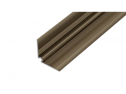 ACARA AP45/1 schodová lišta vnitřní vrtaná, hliník elox bronz, 25x25mm, 2,5 m, 3 mm