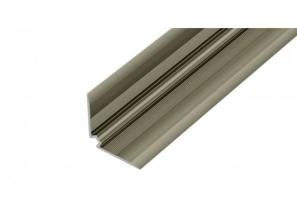 ACARA AP45/1 schodová lišta vnitřní vrtaná, hliník elox titan, 25x25mm, 2,5 m, 3 mm AAE TA 2525/3030-T-VR