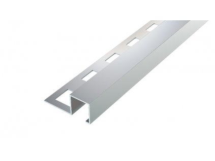ACARA SP8 ukončovací lišta Q, čtvercová, pravidelná, hliník elox stříbro, 8 mm, 2,5 m AACE 80