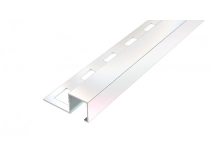 ACARA SP8 ukončovací lišta Q, čtvercová, pravidelná, hliník lakovaný bílá, 10 mm, 2,5 m AACC 10030
